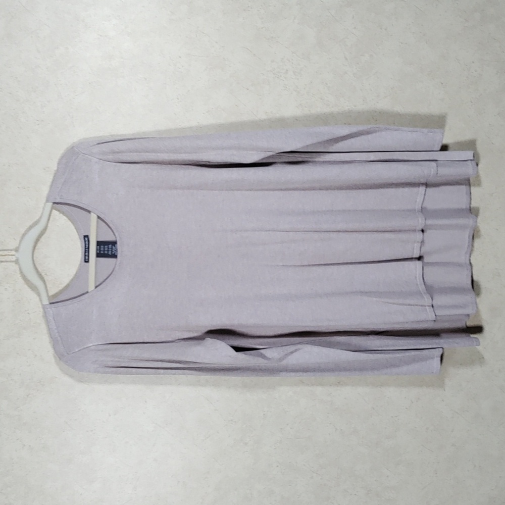 2/$10 04528 Chelsea & Theodore light brown L/S knit tunic sweater